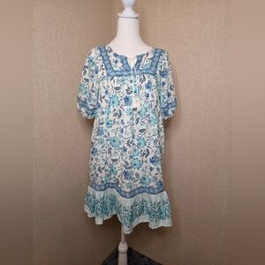 Old Navy Womens Boho Blue Floral Cottagecore Sundress      Sz: Extra Small